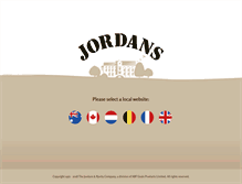 Tablet Screenshot of jordanscereals.com